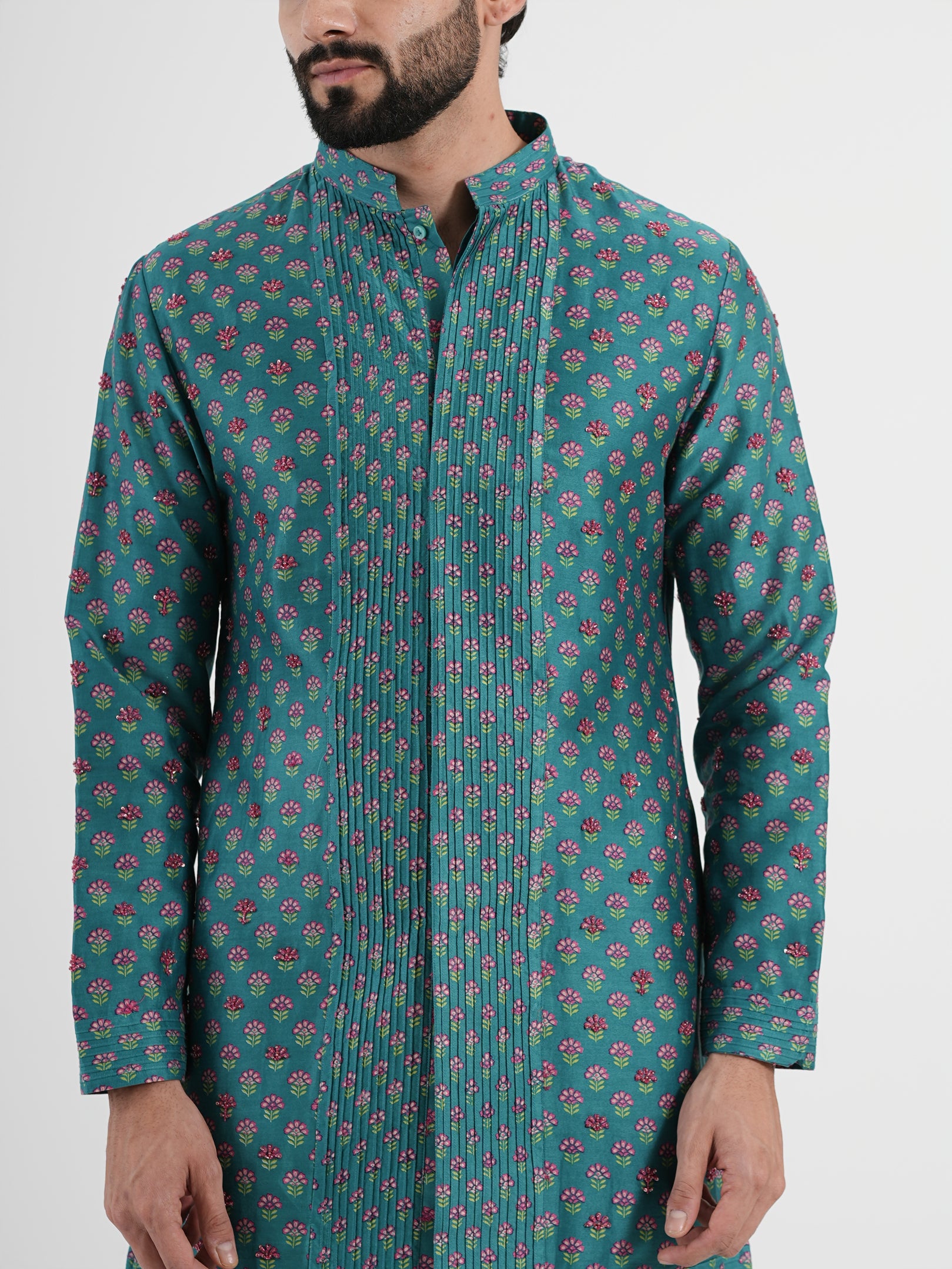 Teal Garden Kurta Set