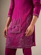 Rani Pink Ornate Kurta Set
