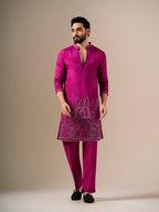 Rani Pink Ornate Kurta Set