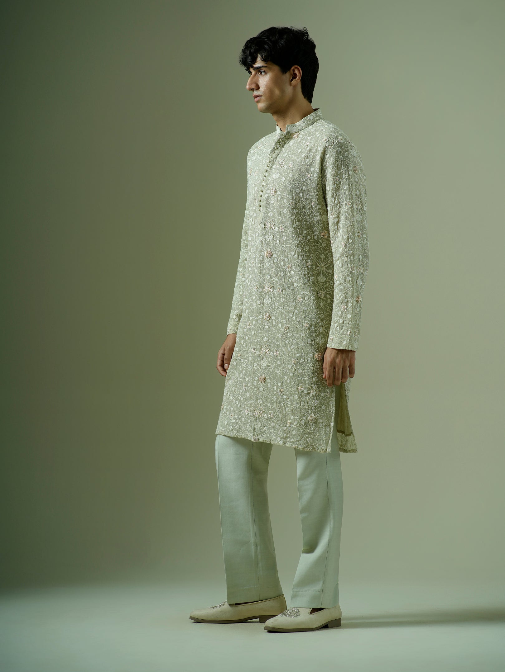 Pistachio Flora Kurta Set