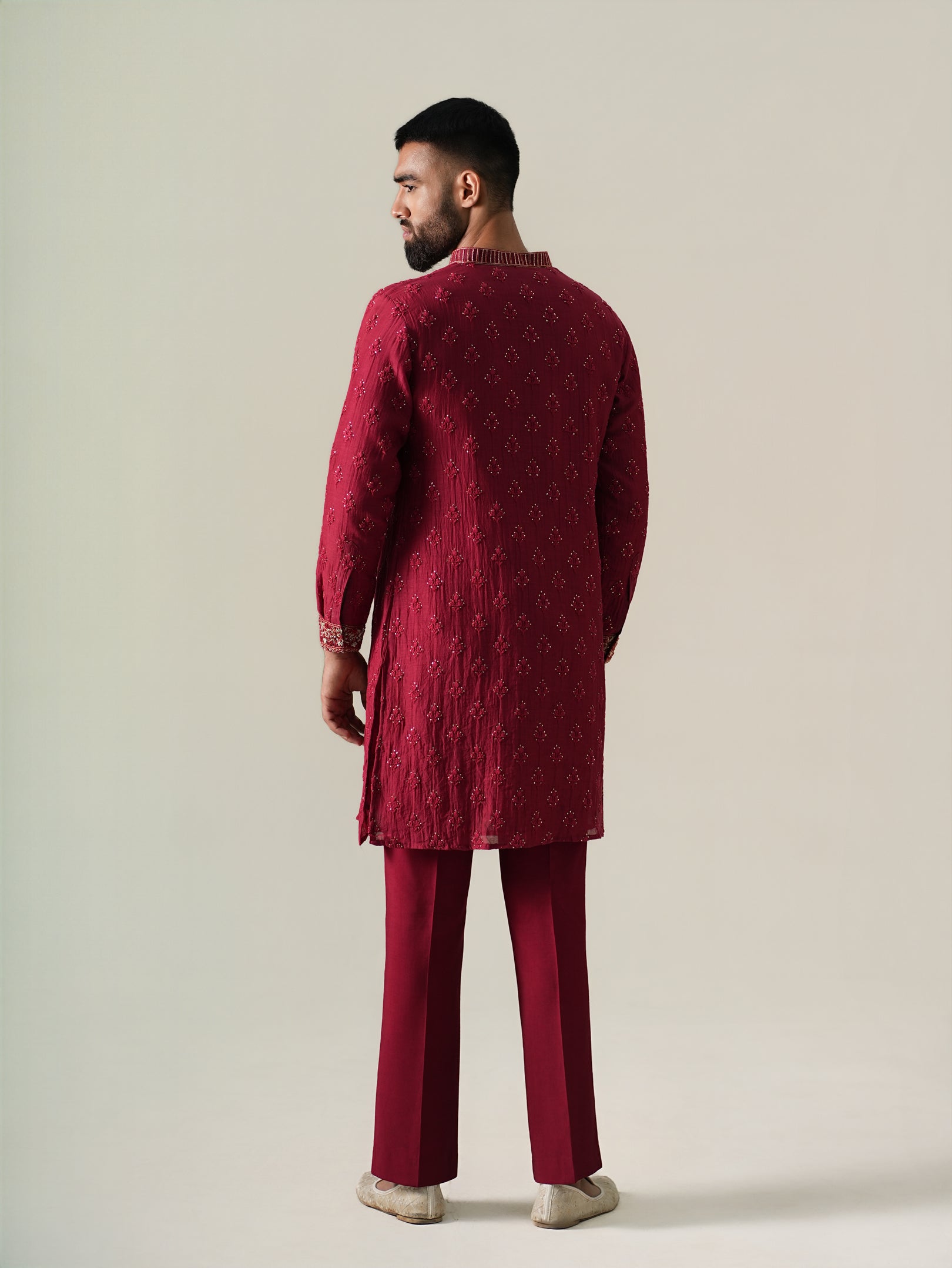 Ruby Zardozi Kurta Set