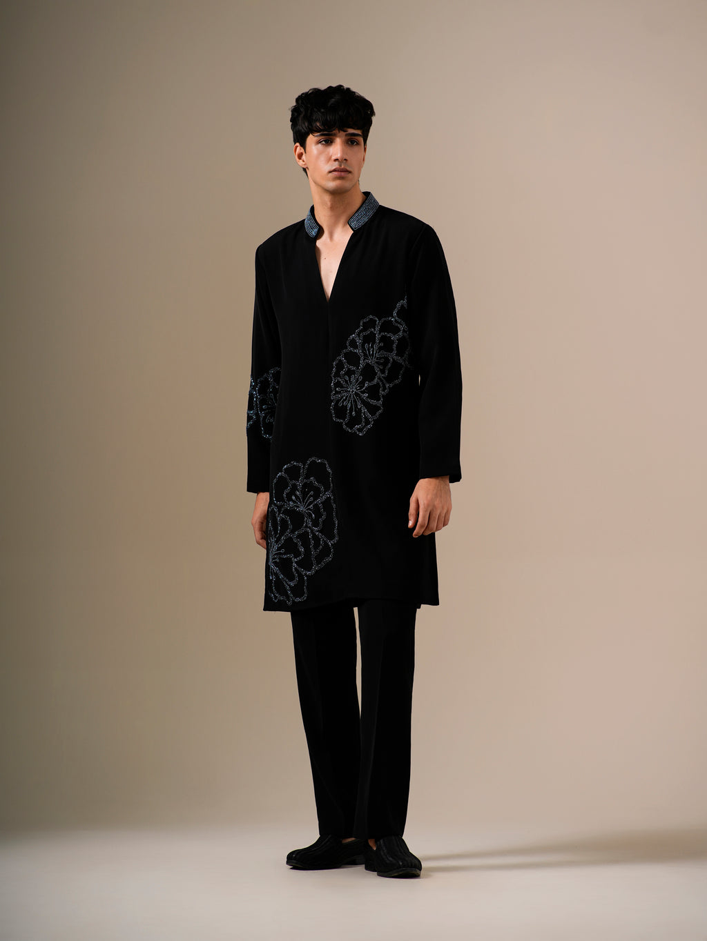 Black Mirage Kurta Set