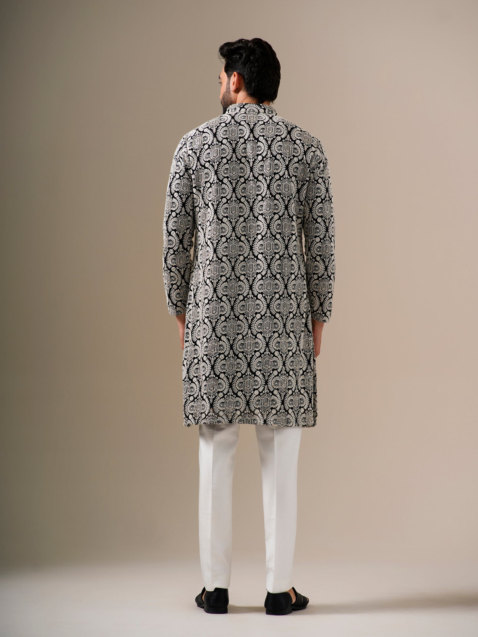 Black Heritage Kurta Set